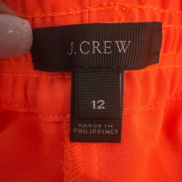 J.Crew Women's Bright Orange Ankle Pants Size‎ 12 Elastic Waist - Picture 6 of 6